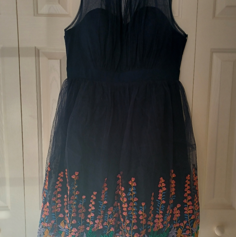 NWT Modcloth Floral Geode Dress Nazy sz L